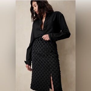 JACQUARD KNEE-LENGTH SKIRT